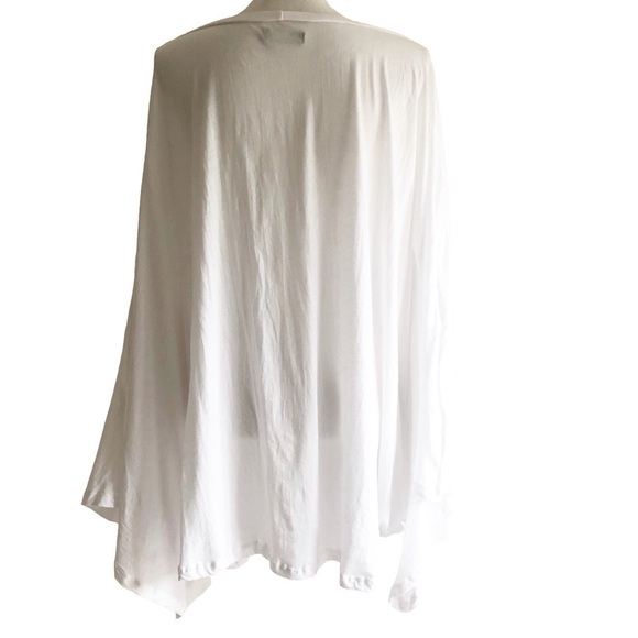 Michael Lauren White Cotton Oversized Dolman Sleeve Top - Picture 4 of 10